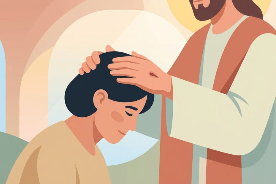 Preghiere per la guarigione fisica e spirituale - Illustration prière catholique